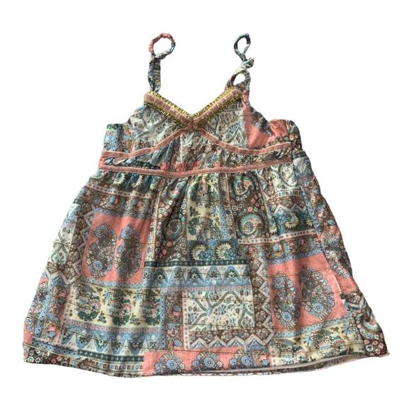 boho spaghetti tank juliet small medium juniors 14/16 kerchief juliet velvet gre - Picture 1 of 9